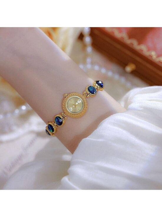 Women\'s Gold Crystal Diamond Bracelet Watch Stainless Steel Luxury Quartz main image 7